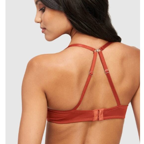 Fredericks of Hollywood Rust Diana Push Up Plunge Multiway Underwire Bra 36C - Picture 2 of 10